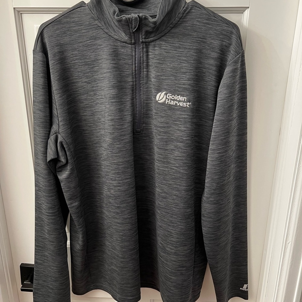 Russell Athletic Golden Harvest Gray Quarter-Zip Pullover